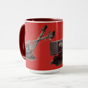 Vintager Nordwestkran-Schwermaschinenschott Tasse