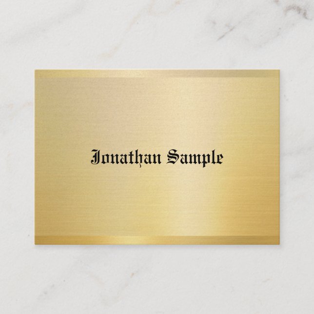 Vintager Nostalgischer klassischer Look mit Goldvo Visitenkarte (Vorderseite)