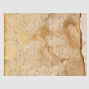 Vintager Not leidender Brief mit kursiver Entkoppl Seidenpapier