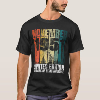 Vintager November 1951 Tagesgeschenke 69 Jahre alt T-Shirt