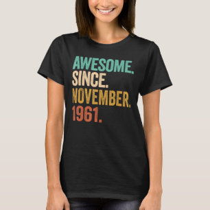 Vintager November 1961 61 Junge 61. Geburtstag T-Shirt