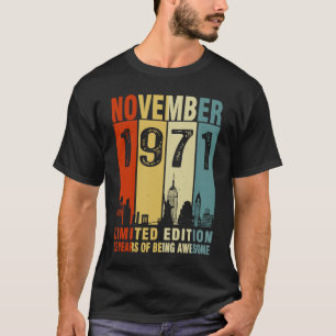 Vintager November 1971 52 Jahre alt 52. Geburtstag T-Shirt