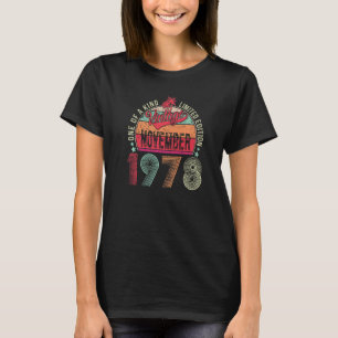 Vintager November 1978 44 Jahre alt 44. Geburtstag T-Shirt