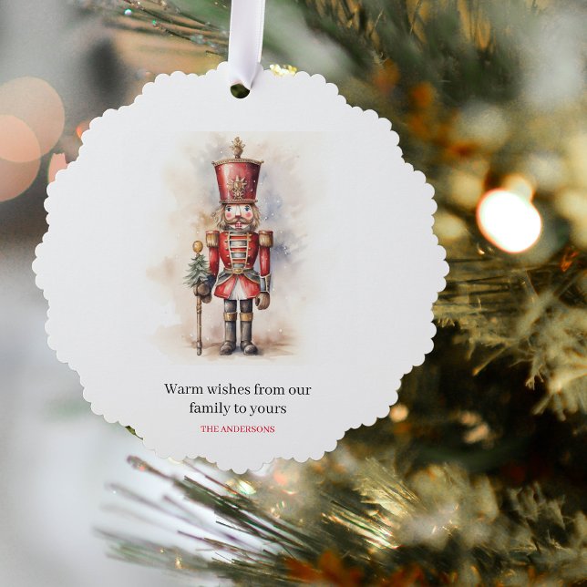 Vintager Nutcracker & Frohe Weihnachten Ornament Karte (Von Creator hochgeladen)