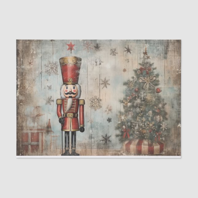 Vintager Nutcracker Soldier Seidenpapier (Vorderseite)
