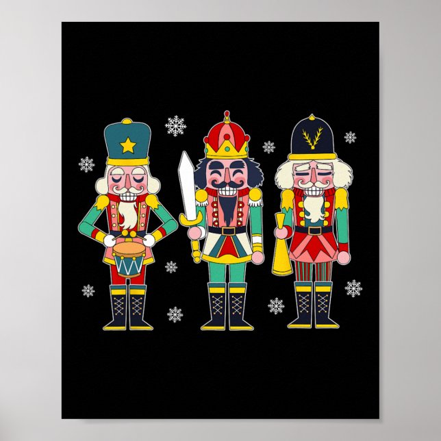 Vintager Nutcracker Weihnachten 2024 Weihnachten Poster (Vorne)