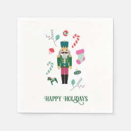 Vintager Nutcracker Weihnachtsfest Serviette