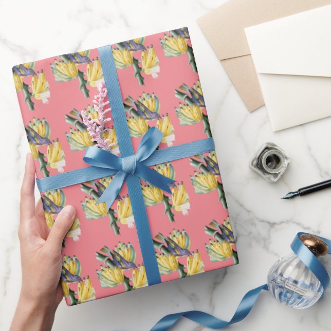 Vintager Obstvogel Geschenkpapier (Schenken)