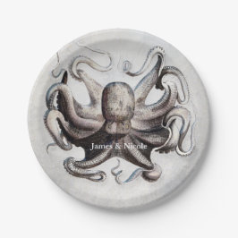 Vintager Octopus Beach Elegantes Party Teller