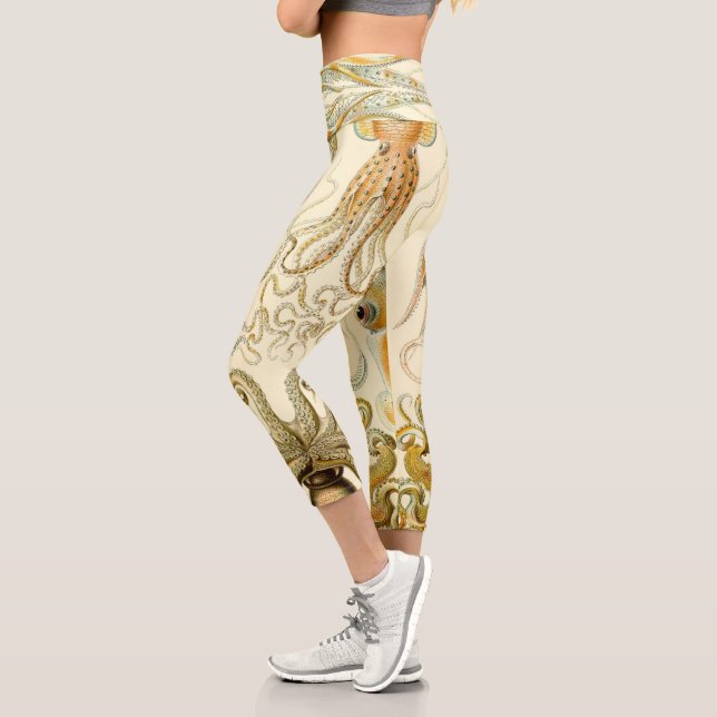 Vintager Octopus-Tintenfisch Gamochonia von Ernst  Capri Leggings (Links)