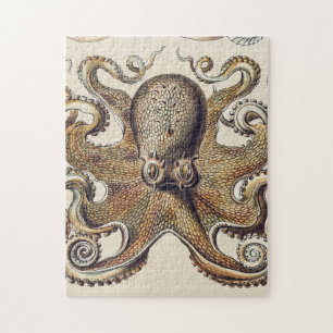 Vintager Octopus-Tintenfisch von Ernst Haeckel Puzzle
