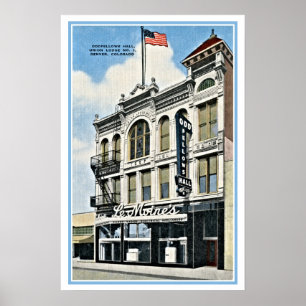 Vintager Oddfellows Hall, Denver, Co Poster