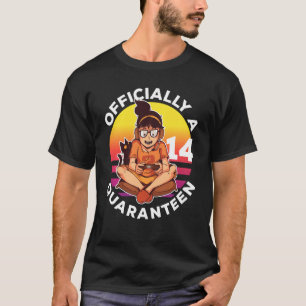 Vintager offizieller Quaranteen Fun Gamer 14. Bir T-Shirt