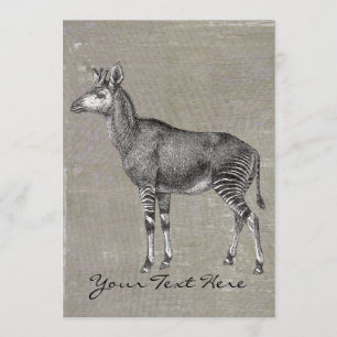 Vintager Okapi Einladung
