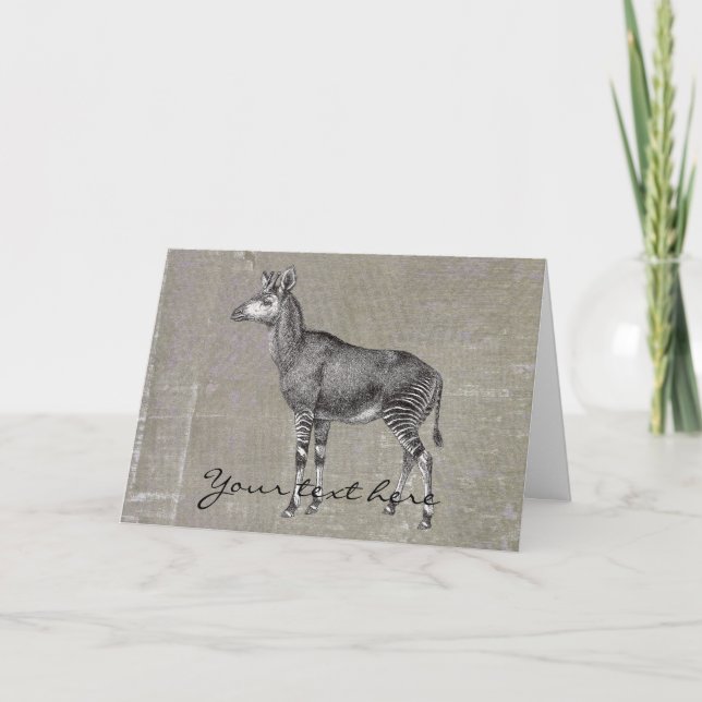 Vintager Okapi Karte (Vorderseite)