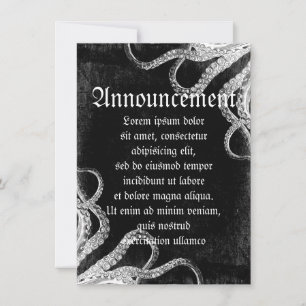 Vintager Oktopus Ankündigung