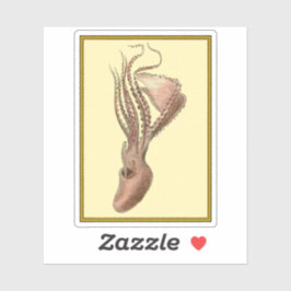 Vintager Oktopus Aufkleber