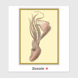 Vintager Oktopus Aufkleber