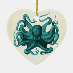 Vintager Oktopus Keramikornament