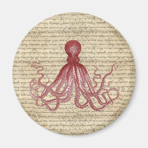 Vintager Oktopus Magnet