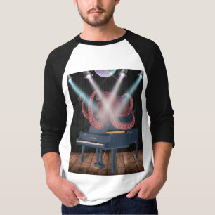Vintager Oktopus Serenade Funny Cephalopod Musiker T-Shirt