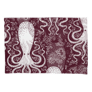 Vintager Oktopus: Unterwasser-Muster-Splendor Kissenbezug
