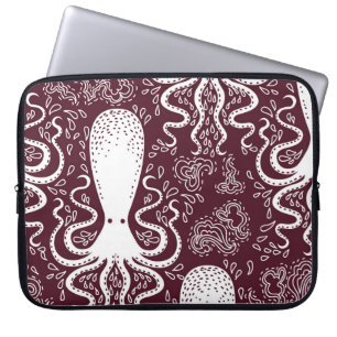 Vintager Oktopus: Unterwasser-Muster-Splendor Laptopschutzhülle