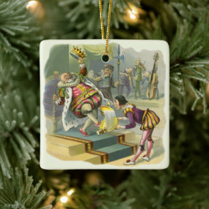 Vintager Old King Cole Kinderzimmer Rhyme Gedicht  Keramikornament