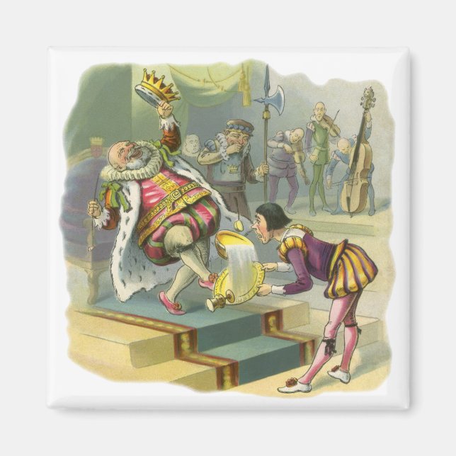 Vintager Old King Cole Kinderzimmer Rhyme Gedicht  Magnet (Vorne)
