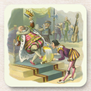 Vintager Old King Cole Kinderzimmer Rhyme Gedicht  Untersetzer