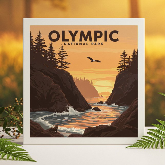 Vintager olympischer Nationalpark Fliese (Von Creator hochgeladen)