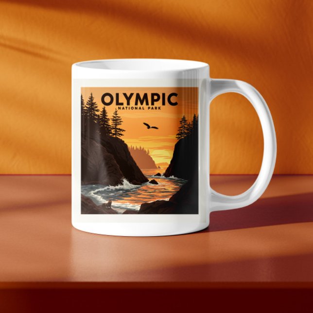Vintager olympischer Nationalpark Kaffeetasse (Von Creator hochgeladen)