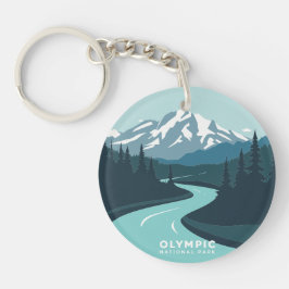 Vintager olympischer Nationalpark Schlüsselanhänger