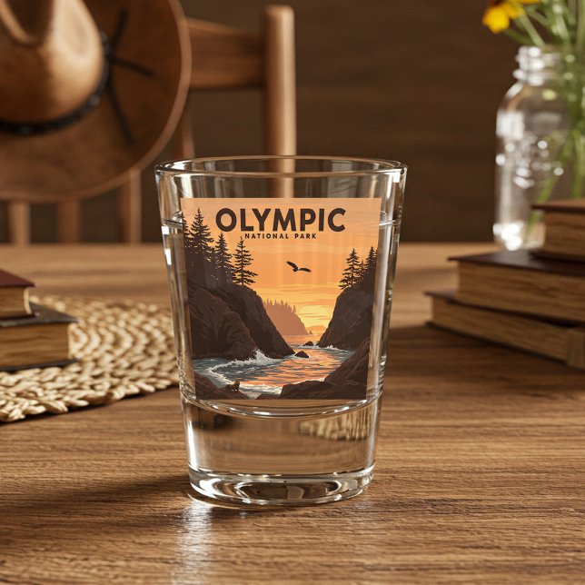 Vintager olympischer Nationalpark Schnapsglas (Von Creator hochgeladen)
