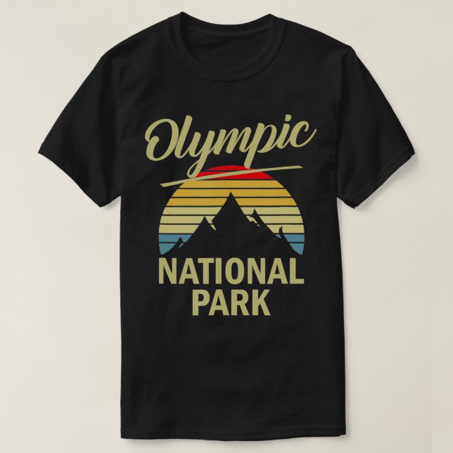 Vintager olympischer Nationalpark T-Shirt (Design vorne)