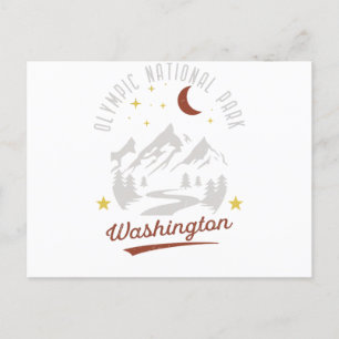 Vintager Olympischer Nationalpark Washington Postkarte