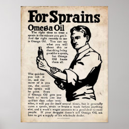 Vintager Omega Oil Pain Rub Print Poster