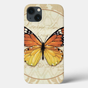Vintager orange Schmetterling Case-Mate iPhone Hülle