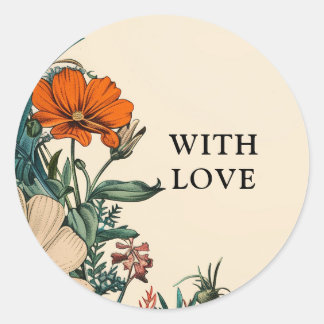 Vintager orangefarbener Aufkleber für die Aquamari