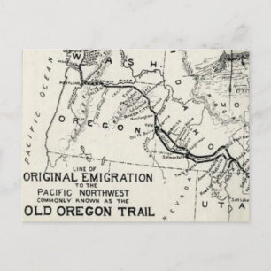 Vintager Oregon Trail Historische Karte