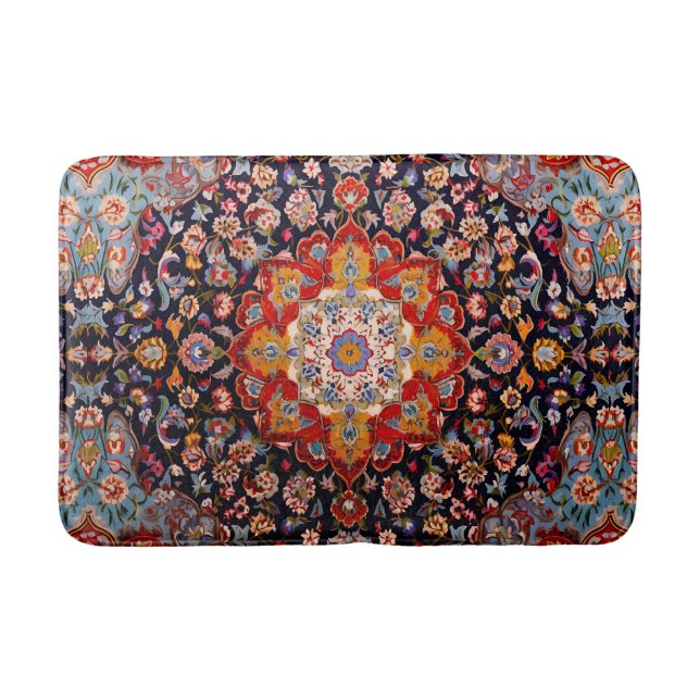 Vintager Orientalischer Rotpersischer Rug Badematte (Vorderseite)