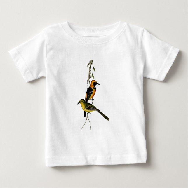 Vintager Oriole-Bird Baby T-shirt (Vorderseite)
