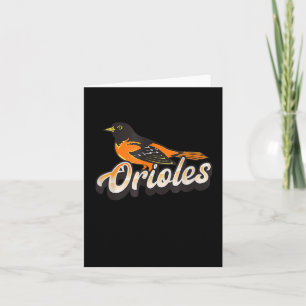 Vintager Oriole Bird, Oriole Fan Supporter Bird Karte