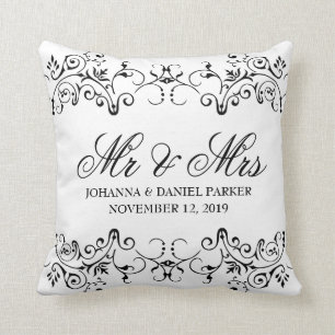 Vintager Ornamental blühen Dekor-Herrn u. Frau Kissen