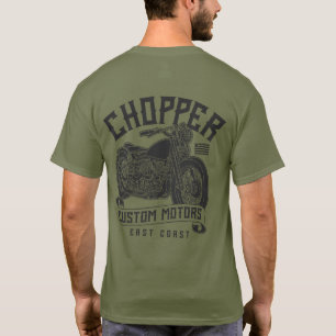 Vintager Ost-Chopper Motorrad-T - Shirt