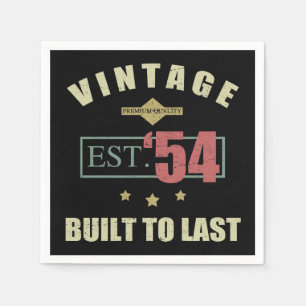 Vintager Osten. 1954 70. Geburtstag Serviette