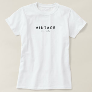 Vintager Osten. 1985 Minimalistisch Schwarz & Weiß T-Shirt
