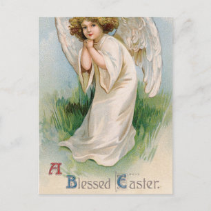 Vintager Osterangel Postkarte