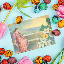 Vintager Osterangel Postkarte