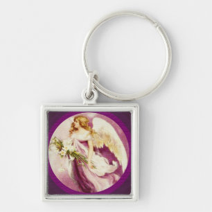 Vintager Osterangel texturiert Schlüsselanhänger